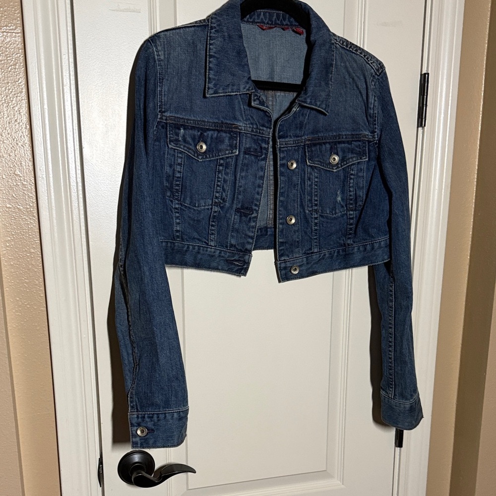 X2 Indigo Cropped Denim Jacket